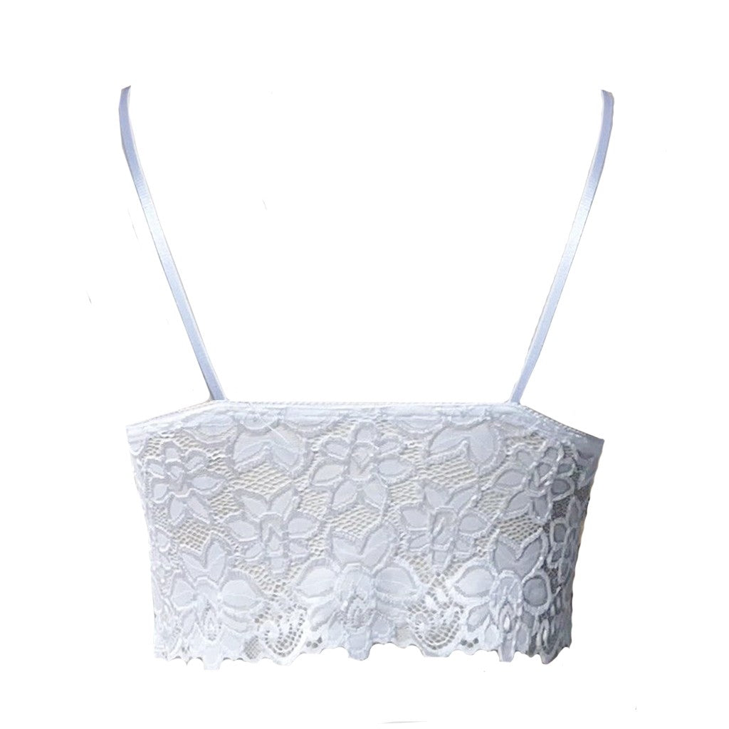 Triangle Cup Bra with Openwork Lace