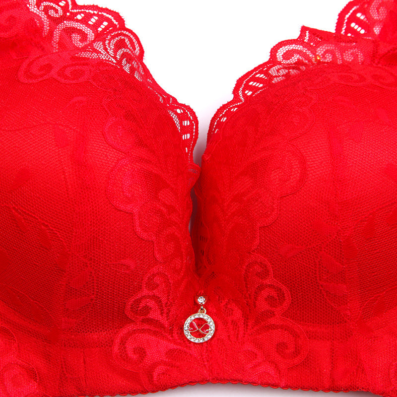 Cup Without Bra Ring Full Sexy Thin Sponge Bra Steel Ultra Adjustment Lace  Comfortable Lingerie for Women, Red, 115C : : Clothing, Shoes &  Accessories